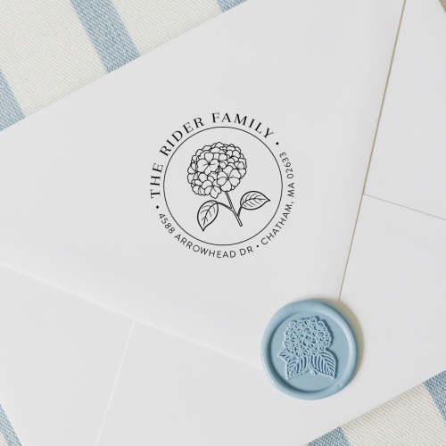 Address Stamp - Hydrangea