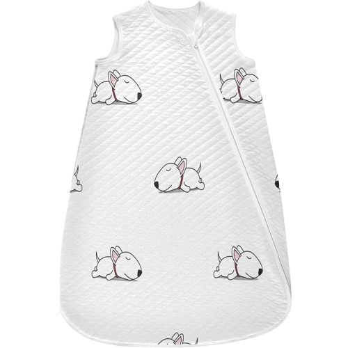 Bull Terrier Puppy Sleeping Baby Sleeping Bag,Baby Wearable Blanket,Toddler Sleep Sack,Sleep Suit for Infant Newborn Baby 0-6 Months