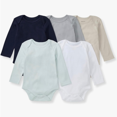 Burt's Bees Baby Unisex Bodysuits, Short Sleeve Organic Sleepwear, 5-Pack