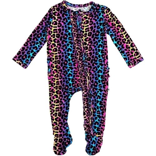 Bums & Roses Bamboo Baby Footies | Soft Spandex and Viscose from Bamboo | Two-way Zipper for Easy Change
