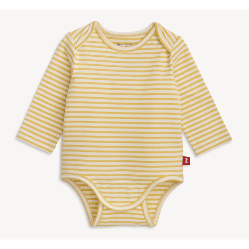 Magnetic Bodysuit | Misted Yellow Stripe | 3-6M