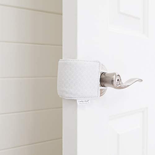 The Original Cushy Closer Door Cushion- White- | No More Noisy Doors! | Door Latch Cover- Baby Safety for Quiet Doors- Childproofing 3.5 x 5.5