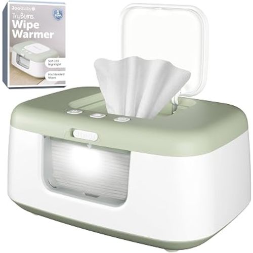 Jool Baby TinyBums Baby Wipe Warmer & Dispenser with LED Changing Light & On/Off Switch (Sage)