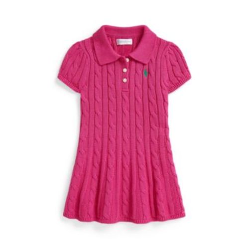 Baby Girls' Short-Sleeve Polo Sweater Dress