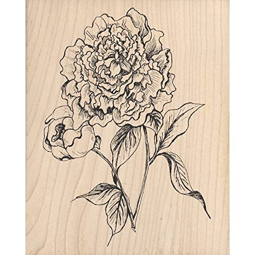 Stamps by Impression Peony Rubber Stamp