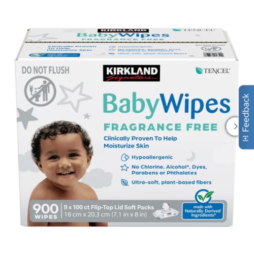 Kirkland Signature Baby Wipes Fragrance Free