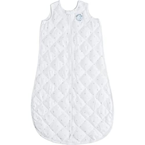 DREAMLAND BABY Sleep Sack | Baby: 0-6 Months | Gently Weighted | 100% Natural Cotton | 2-Way Zipper | Machine Washable | Newborn/Infant Swaddle Transition | Sleeping Bag