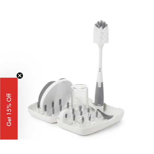 On-The-Go Drying Rack with Bottle Brush