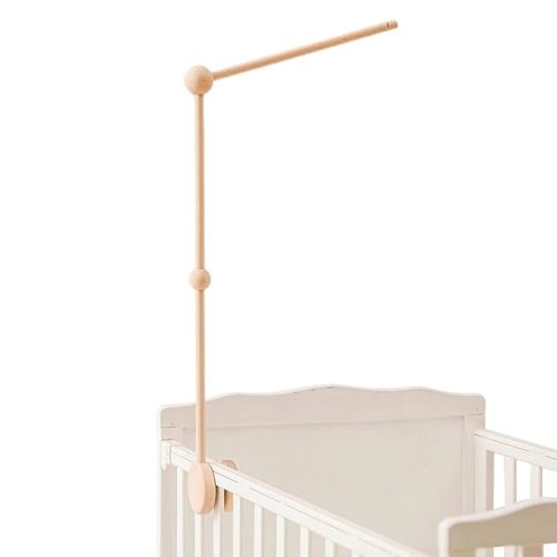 Crib Mobile Holder, HBM Wooden Mobile Arm & Hanger for Crib, Nursery Decor for Baby Girl Boy