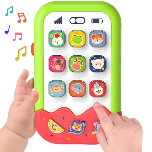 Yerloa Baby Phone Toy 6-12-18 Month, Pretend Phone for Toddlers, Infant Music Learning Interactive Toy for 1 Year Old, Birthday Gift 8 9 10 Month 1 2 3 Year Old Kid Boy Girl