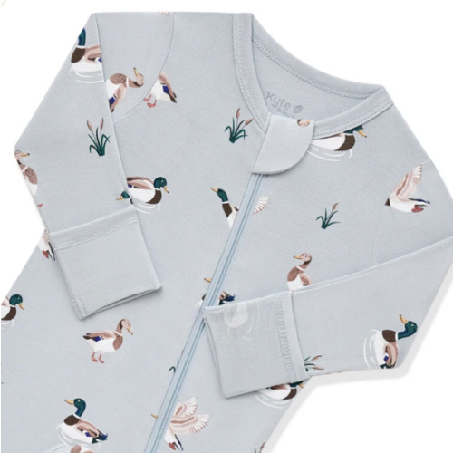 Zippered Footie in Mallard Duck