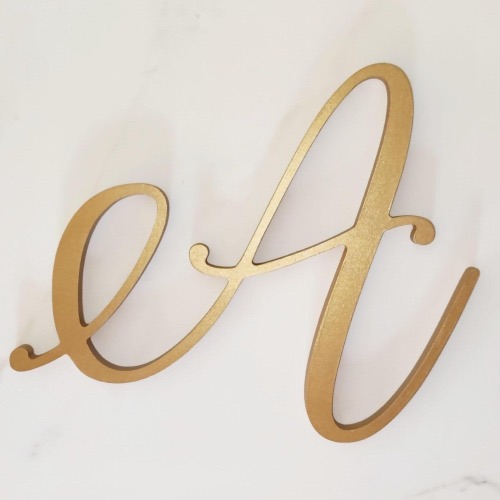 Decorative Wooden Initial Letter Wall Art - Custom Bedroom or Wedding Decor