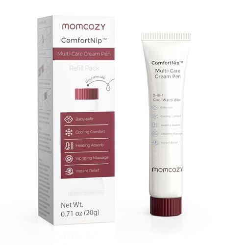 Momcozy ComfortNip™ Nipple Cream Refill for Multi-Care Pen, Vegan & Safe | Lanolin-Free Soothing Botanical Formula, Safe Nipple Butter for Breastfeeding, Gentle Care for Sore Nipples, 0.71 oz
