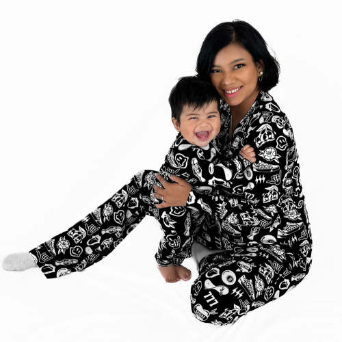 Women’s Bamboo Henley Two Piece Set in Cool Kid [Midnight Edition]