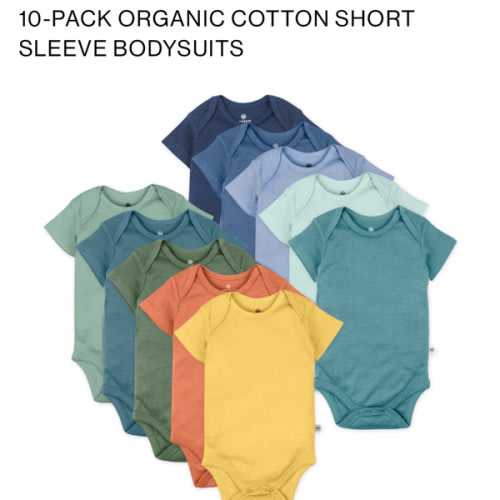 10-Pack Organic Cotton Short Sleeve Bodysuits | Honest Baby Clothing