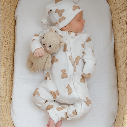Full Zip Romper Pajamas Set | Teddy