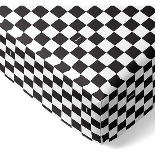 Little Sleepies Baby Crib Sheets, Buttery Soft Viscose from Bamboo Crib Sheets for Boys & Girls, Toddler Bed Sheet, Standard Crib Mattress Sheet, Super Stretchy & Elasticized (Checks)