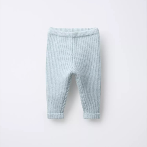 RIBBED KNIT LEGGINGS - Aquamarine | ZARA United States