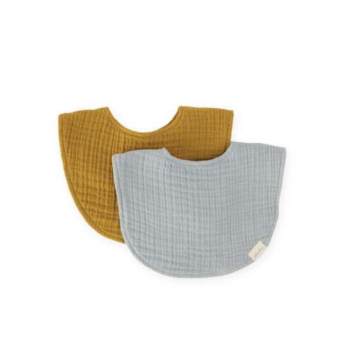 Muslin Bib Set of 2 - Dijon & Puddle – Pehr