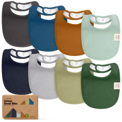 Organic Cotton Baby Drool Bibs, 8-Pack | KeaBabies