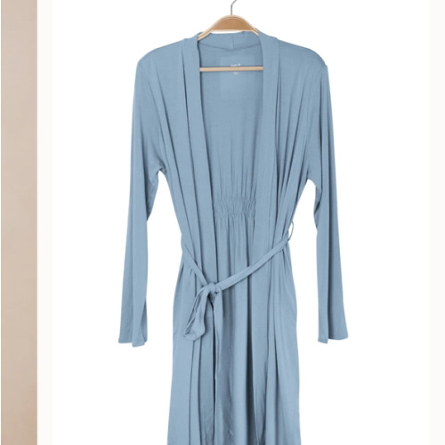 Bamboo Women's Lounge Robe in Slate – Kyte Living