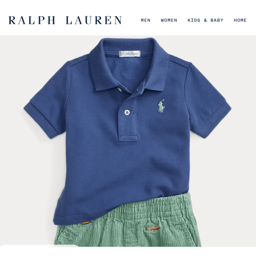 Ralph Lauren Cotton Mesh Polo Shirt & Corduroy Short