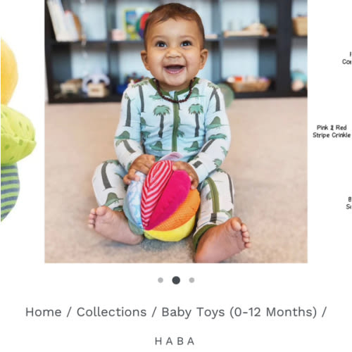 Rainbow Fabric Baby Ball