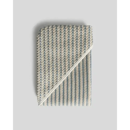 Organic Mini Mosaic Hooded Toddler Towel (Wave and Sage)