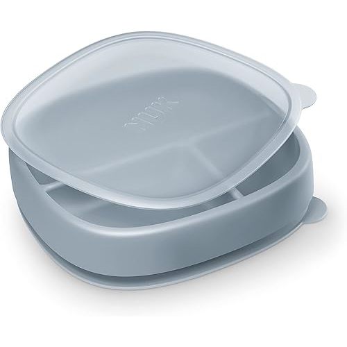 NUK for Nature Suction Plate and Lid, Leak-Proof Lid, Microwave, Freezer, & Top Rack Dishwasher Safe, BPA & Latex-Free, Pack of 1