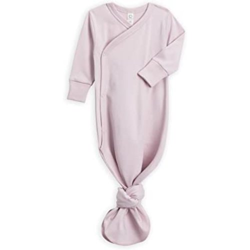 Amazon.com: Colored Organics Baby Organic Cotton Knotted Gown - Infant Indy Kimono Gown with Mitten Cuffs - Ballet 0-3M