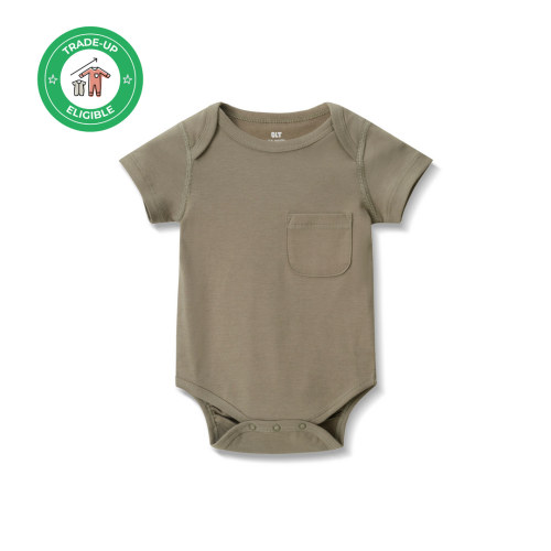 Organic Olive Baby Bodysuit | Onesie | Our Little Treasures