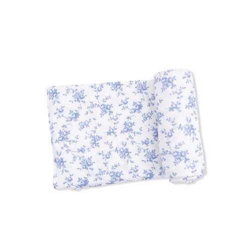 Ribbed Swaddle, Baby Blue Vines Floral