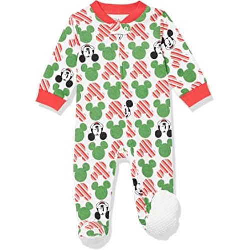 Amazon Essentials Disney | Marvel | Star Wars Unisex Babies' Snug-Fit Cotton Footed Sleepers, Multipacks