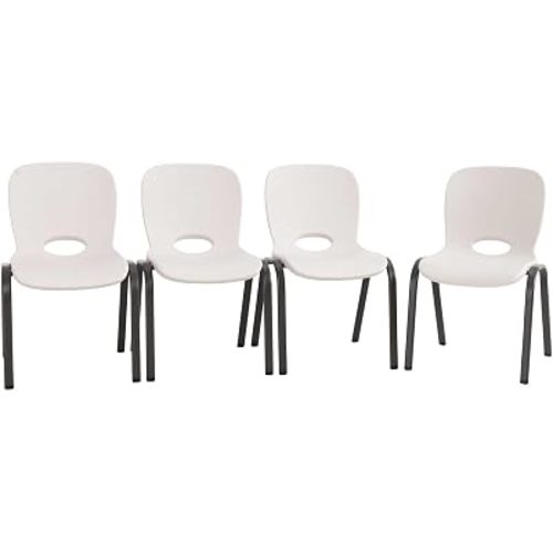 LIFETIME 80383 Kids Stacking Chair, Almond