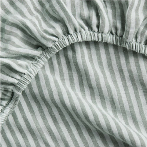 Supersoft Striped Organic Cotton Gauze Baby Crib Fitted Sheet