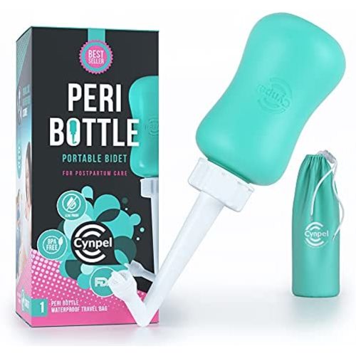 Cynpel Peri Bottle for Postpartum Essentials, Feminine Care | The Original Portable Bidet, Hemmoroid Treatment… (1 Count (pack of 1), Tiffany Blue)
