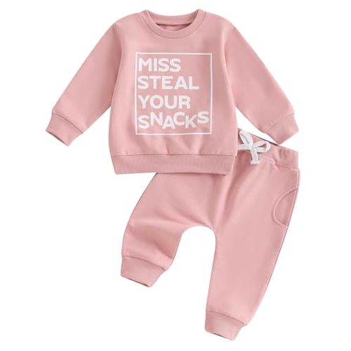 TheFound Toddler Baby Girl Clothes 6 12 18 Months 2T 3T 4T Long Sleeve Pullover Sweatshirt Top Pant Infant Fall Winter Outfit