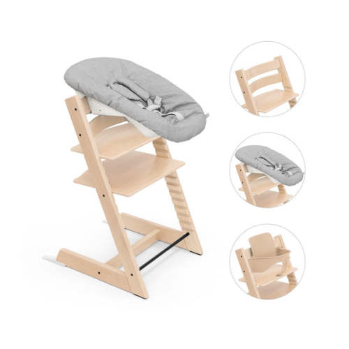 Tripp Trapp® Natural with Newborn in Natural | Over The Moon