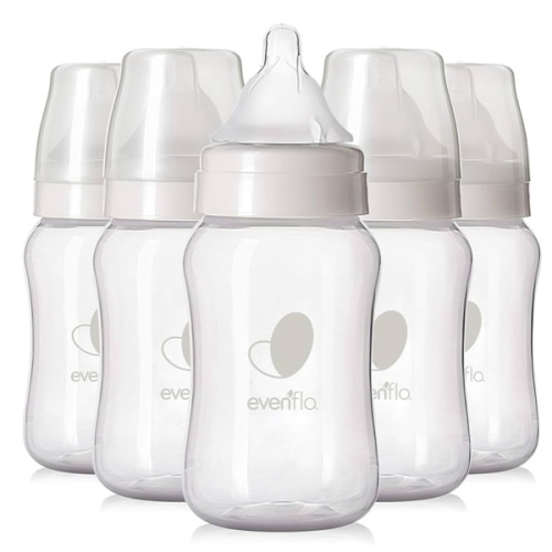 Evenflo Feeding Premium Proflo Venting Balance Plus Wide Neck Baby, Newborn and Infant Bottles - Helps Reduce Colic - 9 Ounce (Pack of 6)