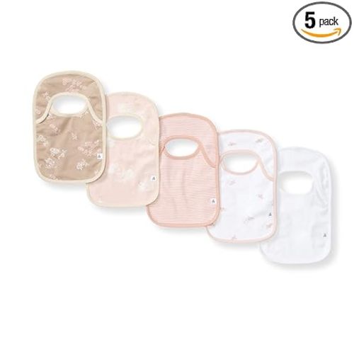 Burt’s Bees Baby Organic Baby Bibs – 100% Cotton Newborn Infant Bibs for Baby Boys & Girls