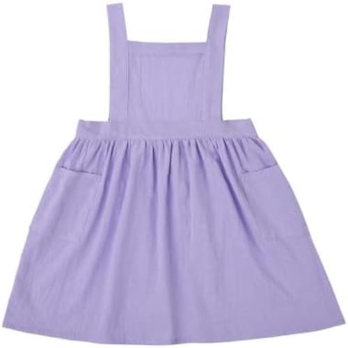 Surblue Kids Retro Aprons Pinafore Apron for Girls Boys Cotton Linen Aprons for Children