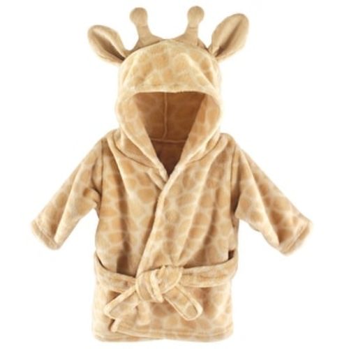 Hudson Baby Infant Plush Animal Face Bathrobe, Giraffe, 0-9 Months - Giraffe - 0-9 Months