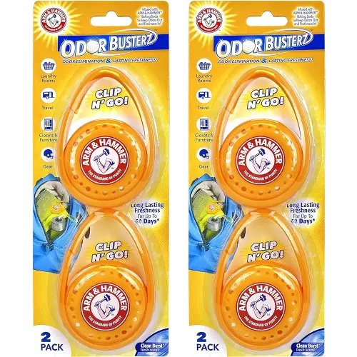 Arm & Hammer Odor Busterz - Clip N Go, 4 Count Deodorizer Pack