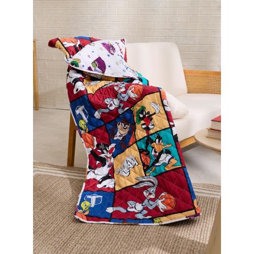 Space Jam Reversible Retro Quilted Blanket — BoxLunch Exclusive