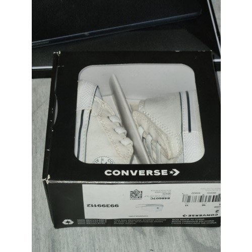 Converse Chuck Taylor All Star CT First Star Baby Sneakers White Size 2