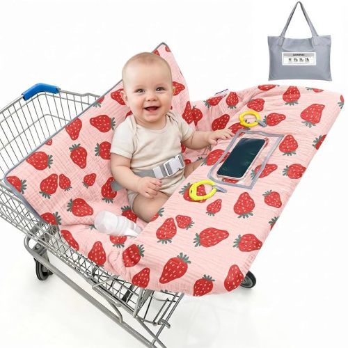 Muslin Shopping Cart Cover for Baby Soft Breathable Full Coverage