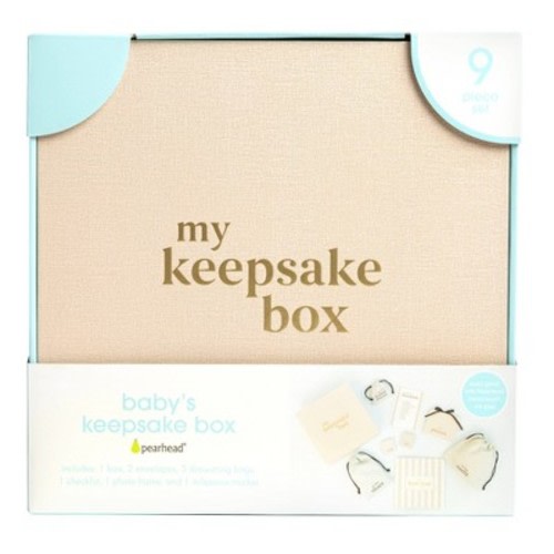 Pearhead Baby's 10"x10" My First Keepsake Box - Linen Beige