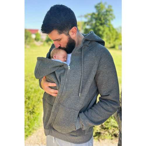 Dad hoodie and carrier jacket grey – Mamarella