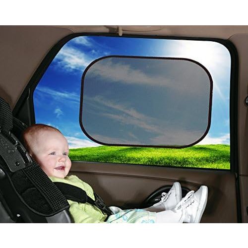 Jolly Jumper Sun Cling - 2-Pack Non-Adhesive Car Window Sun Shades for Baby - Mesh Shade for Side Windows - Reusable Protection for Travel