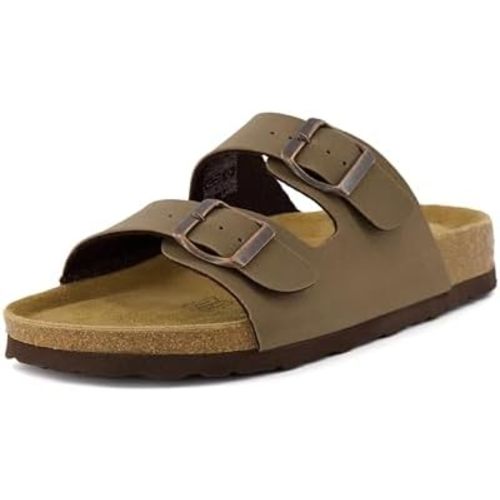 CUSHIONAIRE Women's Lane Cork Footbed Sandal With +Comfort